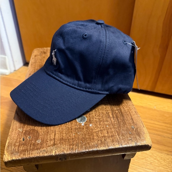 Polo by Ralph Lauren Navy Blue Chino Fabric Baseball Cap Hat NWT - Picture 3 of 9